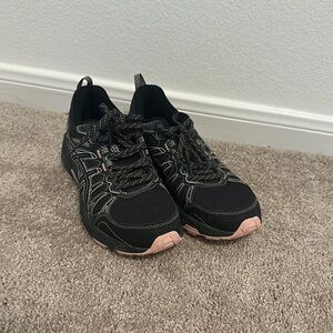 Black and Pink Athletic Sneakers